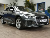 USED 2021 21 AUDI A3 1.4 TFSIe 40 S line Sportback 5dr Petrol Plug-in Hybrid S Tronic Euro 6 (s/s) 13kWh (204 ps) SAT NAV BLUETOOTH LEATHER INTERIOR CRUISE CONTROL PARKING SENSORS 1 OWNER EXCELLENT SERVICE HISTORY WARRANTY