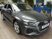 USED 2021 21 AUDI A3 1.4 TFSIe 40 S line Sportback 5dr Petrol Plug-in Hybrid S Tronic Euro 6 (s/s) 13kWh (204 ps) SAT NAV BLUETOOTH LEATHER INTERIOR CRUISE CONTROL PARKING SENSORS 1 OWNER EXCELLENT SERVICE HISTORY WARRANTY