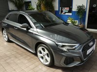 USED 2021 21 AUDI A3 1.4 TFSIe 40 S line Sportback 5dr Petrol Plug-in Hybrid S Tronic Euro 6 (s/s) 13kWh (204 ps) SAT NAV BLUETOOTH LEATHER INTERIOR CRUISE CONTROL PARKING SENSORS 1 OWNER EXCELLENT SERVICE HISTORY WARRANTY