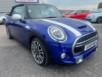 USED 2018 18 MINI CONVERTIBLE 2.0 Cooper S 25th Anniversary Convertible 2dr Petrol Steptronic Euro 6 (s/s) (192 ps) SERVICE HISTORY* SATNAV* CRUISE CONTROL WITH SPEED LIMITER* CONVERTIBLE* FULL LEATHER* AUTOMATIC* PADDLE SHIFT* DUAL CLIMATE CONTROL* FRONT HEATED SEATS* AUTO START/ STOP* REAR PARKING SENSORS* PARK PILOT* DAB RADIO* USB POINTS* BLUETOOTH PHONE* AUTOMATIC WIPERS* AUTOMATIC LIGHTS* MULTI FUNCTION STEERING WHEEL* ELECTRIC WINDOWS FRONT AND REAR* ELECTRIC MIRRORS* KEYLESS START*