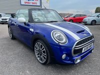 USED 2018 18 MINI CONVERTIBLE 2.0 Cooper S 25th Anniversary Convertible 2dr Petrol Steptronic Euro 6 (s/s) (192 ps) SERVICE HISTORY* SATNAV* CRUISE CONTROL WITH SPEED LIMITER* CONVERTIBLE* FULL LEATHER* AUTOMATIC* PADDLE SHIFT* DUAL CLIMATE CONTROL* FRONT HEATED SEATS* AUTO START/ STOP* REAR PARKING SENSORS* PARK PILOT* DAB RADIO* USB POINTS* BLUETOOTH PHONE* AUTOMATIC WIPERS* AUTOMATIC LIGHTS* MULTI FUNCTION STEERING WHEEL* ELECTRIC WINDOWS FRONT AND REAR* ELECTRIC MIRRORS* KEYLESS START*