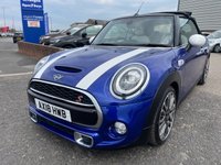 USED 2018 18 MINI CONVERTIBLE 2.0 Cooper S 25th Anniversary Convertible 2dr Petrol Steptronic Euro 6 (s/s) (192 ps) SERVICE HISTORY* SATNAV* CRUISE CONTROL WITH SPEED LIMITER* CONVERTIBLE* FULL LEATHER* AUTOMATIC* PADDLE SHIFT* DUAL CLIMATE CONTROL* FRONT HEATED SEATS* AUTO START/ STOP* REAR PARKING SENSORS* PARK PILOT* DAB RADIO* USB POINTS* BLUETOOTH PHONE* AUTOMATIC WIPERS* AUTOMATIC LIGHTS* MULTI FUNCTION STEERING WHEEL* ELECTRIC WINDOWS FRONT AND REAR* ELECTRIC MIRRORS* KEYLESS START*