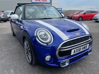 USED 2018 18 MINI CONVERTIBLE 2.0 Cooper S 25th Anniversary Convertible 2dr Petrol Steptronic Euro 6 (s/s) (192 ps) SERVICE HISTORY* SATNAV* CRUISE CONTROL WITH SPEED LIMITER* CONVERTIBLE* FULL LEATHER* AUTOMATIC* PADDLE SHIFT* DUAL CLIMATE CONTROL* FRONT HEATED SEATS* AUTO START/ STOP* REAR PARKING SENSORS* PARK PILOT* DAB RADIO* USB POINTS* BLUETOOTH PHONE* AUTOMATIC WIPERS* AUTOMATIC LIGHTS* MULTI FUNCTION STEERING WHEEL* ELECTRIC WINDOWS FRONT AND REAR* ELECTRIC MIRRORS* KEYLESS START*