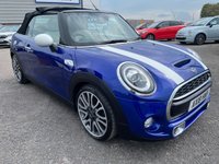 USED 2018 18 MINI CONVERTIBLE 2.0 Cooper S 25th Anniversary Convertible 2dr Petrol Steptronic Euro 6 (s/s) (192 ps) SERVICE HISTORY* SATNAV* CRUISE CONTROL WITH SPEED LIMITER* CONVERTIBLE* FULL LEATHER* AUTOMATIC* PADDLE SHIFT* DUAL CLIMATE CONTROL* FRONT HEATED SEATS* AUTO START/ STOP* REAR PARKING SENSORS* PARK PILOT* DAB RADIO* USB POINTS* BLUETOOTH PHONE* AUTOMATIC WIPERS* AUTOMATIC LIGHTS* MULTI FUNCTION STEERING WHEEL* ELECTRIC WINDOWS FRONT AND REAR* ELECTRIC MIRRORS* KEYLESS START*