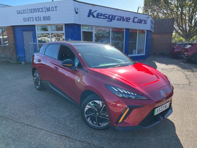 2023 mg 4 64kwh trophy long range hatchback 5dr electric auto (203 ps) 2023 49,026 miles 0 ltr red electric automatic view... photo