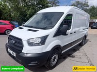 USED 2021 21 FORD TRANSIT White 2.0 350 EcoBlue panel van, 32,000 miles, Euro 6, ULEZ compliant, 6-Speed manual, Rear ramp, Bluetooth, DAB, Reverse camera. Plus VAT @ 20%! This 2021 Ford Transit 2.0 350 EcoBlue Leader FWD L3 H2 Euro 6 (s/s) 5dr boasts exceptionally low mileage for its age, having covered just 32,000 miles, and has been owned by only one careful owner. This Euro 6 compliant 2.0L diesel engine ensures efficient performance, and the vehicle comes with a full 12 months MOT for your peace of mind. Its last service was completed on 30 January 2026 at 21,186 miles, demonstrating a commitment to its maintenance history.  The Transit 350 Leader derivative