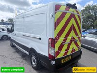 USED 2021 21 FORD TRANSIT White 2.0 350 EcoBlue panel van, 32,000 miles, Euro 6, ULEZ compliant, 6-Speed manual, Rear ramp, Bluetooth, DAB, Reverse camera. Plus VAT @ 20%! This 2021 Ford Transit 2.0 350 EcoBlue Leader FWD L3 H2 Euro 6 (s/s) 5dr boasts exceptionally low mileage for its age, having covered just 32,000 miles, and has been owned by only one careful owner. This Euro 6 compliant 2.0L diesel engine ensures efficient performance, and the vehicle comes with a full 12 months MOT for your peace of mind. Its last service was completed on 30 January 2026 at 21,186 miles, demonstrating a commitment to its maintenance history.  The Transit 350 Leader derivative