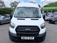USED 2022 72 FORD TRANSIT White 2.0 350 EcoBlue panel van, 35,700 miles, Euro 6, ULEZ compliant, 6-Speed manual, Bluetooth, DAB, A/C, Electric windows. Plus VAT @ 20%! This 2022 Ford Transit 350 Leader presents an exceptional ownership proposition, having been meticulously maintained by a single owner from new.  With a low mileage of just 35,700 miles, this Euro 6 compliant 2.0 EcoBlue diesel van boasts a full service history at 14K, 20K, 28K, with its last service completed on 11 August 2025 at 28,035 miles.  The rear wheel drive L3 H3 model is equipped with a robust 2.0 litre diesel engine and offers a substantial towing weight of 2570 kg.  Furthermore, the