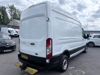USED 2022 72 FORD TRANSIT White 2.0 350 EcoBlue panel van, 35,700 miles, Euro 6, ULEZ compliant, 6-Speed manual, Bluetooth, DAB, A/C, Electric windows. Plus VAT @ 20%! This 2022 Ford Transit 350 Leader presents an exceptional ownership proposition, having been meticulously maintained by a single owner from new.  With a low mileage of just 35,700 miles, this Euro 6 compliant 2.0 EcoBlue diesel van boasts a full service history at 14K, 20K, 28K, with its last service completed on 11 August 2025 at 28,035 miles.  The rear wheel drive L3 H3 model is equipped with a robust 2.0 litre diesel engine and offers a substantial towing weight of 2570 kg.  Furthermore, the