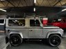 USED 1985 A LAND ROVER DEFENDER 90 TVR 5.0 V8 - ZF AUTOMATIC  UNIQUE CUSTOM BUILD 1 OF 1 1985 LANDROVER DEFENDER 90 TVR 5.0 V8 - ZF AUTOMATIC GEARBOX - CUSTOM V8 POWDERCOATED CHASSIS - RED AND BLACK LEATHER - BUCKET SEATS - 4 FORWARD FACING SEATS - 20 INCH OVERFINCH ALLOY WHEELS