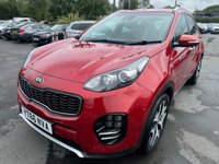 USED 2016 66 KIA SPORTAGE 1.6 Petrol (T-GDI), GT Line, 5 Door SUV, Manual, AWD / 4WD, Euro 6. FULL 12 MONTH MOT WITH EVERY CAR