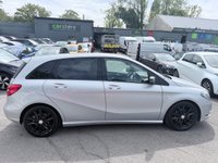 USED 2014 14 MERCEDES-BENZ B-CLASS Silver 1.5 B180 CDI Sport MPV, Automatic, Black leather, 18in Alloys, Sat nav, Bluetooth, Cruise Control, Reverse camera, Air Conditioning and much more! Discover this exceptional 2014 Mercedes Benz B Class B180 CDI Sport, boasting remarkably low mileage for its age at just 55,000 miles. This well maintained example features a 1.5L diesel engine and is presented in the desirable Sport trim. You'll appreciate the convenience of a reversing camera with parking guidelines, automatic headlight activation, and a Tyre Pressure Monitoring System for added peace of mind. The Bi Xenon headlights provide excellent visibility, while the air conditioning ens