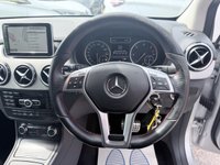 USED 2014 14 MERCEDES-BENZ B-CLASS Silver 1.5 B180 CDI Sport MPV, Automatic, Black leather, 18in Alloys, Sat nav, Bluetooth, Cruise Control, Reverse camera, Air Conditioning and much more! Discover this exceptional 2014 Mercedes Benz B Class B180 CDI Sport, boasting remarkably low mileage for its age at just 55,000 miles. This well maintained example features a 1.5L diesel engine and is presented in the desirable Sport trim. You'll appreciate the convenience of a reversing camera with parking guidelines, automatic headlight activation, and a Tyre Pressure Monitoring System for added peace of mind. The Bi Xenon headlights provide excellent visibility, while the air conditioning ens