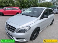 USED 2014 14 MERCEDES-BENZ B-CLASS Silver 1.5 B180 CDI Sport MPV, Automatic, Black leather, 18in Alloys, Sat nav, Bluetooth, Cruise Control, Reverse camera, Air Conditioning and much more! Discover this exceptional 2014 Mercedes Benz B Class B180 CDI Sport, boasting remarkably low mileage for its age at just 55,000 miles. This well maintained example features a 1.5L diesel engine and is presented in the desirable Sport trim. You'll appreciate the convenience of a reversing camera with parking guidelines, automatic headlight activation, and a Tyre Pressure Monitoring System for added peace of mind. The Bi Xenon headlights provide excellent visibility, while the air conditioning ens