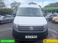 USED 2022 72 VOLKSWAGEN CRAFTER White 2.0 TDI CR35 Trendline van, 78,400 miles, Euro 6, ULEZ compliant, 6-Speed manual, A/C, Bluetooth, Cruise, DAB, F&R sensors. Plus VAT @ 20%! This 2022 Volkswagen Crafter presents an exceptional ownership proposition, having been meticulously maintained by a single owner with a service history at 20k, 53k, 72k, 78k, most recently serviced on 19th February 2026 at 78,191 miles. This 2.0 TDI CR35 Trendline FWD LWB High Roof model, registered in 2022, is powered by an efficient 2.0 litre Euro 6 diesel engine and boasts a substantial 3000 kg towing weight. For your peace of mind, it will be supplied with a 12 month MOT upon purchase, ensu