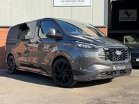 USED 2024 74 FORD TRANSIT CUSTOM 2.5 320 Duratec 11.8kWh Sport Crew Van 5dr Petrol Plug-in Hybrid Auto L1 Euro 6 (232 ps) 1 OWNER / ONLY 10k MILES / LONG WHEELBASE