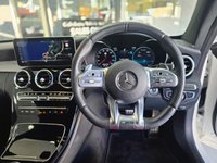 USED 2020 69 MERCEDES-BENZ C CLASS 3.0 C43 V6 AMG (Premium) Coupe 2dr Petrol G-Tronic+ 4MATIC Euro 6 (s/s) (390 ps) ULTRA LOW MILEAGE EXAMPLE IN DESIGNO DIAMOND WHITE COACHWORK WITH CRANBERRY RED LEATHER SPORTS LEATHER