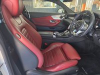 USED 2020 69 MERCEDES-BENZ C CLASS 3.0 C43 V6 AMG (Premium) Coupe 2dr Petrol G-Tronic+ 4MATIC Euro 6 (s/s) (390 ps) ULTRA LOW MILEAGE EXAMPLE IN DESIGNO DIAMOND WHITE COACHWORK WITH CRANBERRY RED LEATHER SPORTS LEATHER
