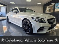 USED 2020 69 MERCEDES-BENZ C CLASS 3.0 C43 V6 AMG (Premium) Coupe 2dr Petrol G-Tronic+ 4MATIC Euro 6 (s/s) (390 ps) ULTRA LOW MILEAGE EXAMPLE IN DESIGNO DIAMOND WHITE COACHWORK WITH CRANBERRY RED LEATHER SPORTS LEATHER