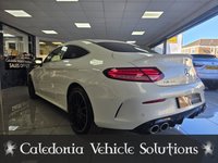 USED 2020 69 MERCEDES-BENZ C CLASS 3.0 C43 V6 AMG (Premium) Coupe 2dr Petrol G-Tronic+ 4MATIC Euro 6 (s/s) (390 ps) ULTRA LOW MILEAGE EXAMPLE IN DESIGNO DIAMOND WHITE COACHWORK WITH CRANBERRY RED LEATHER SPORTS LEATHER
