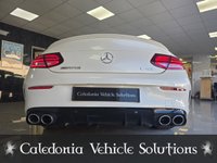 USED 2020 69 MERCEDES-BENZ C CLASS 3.0 C43 V6 AMG (Premium) Coupe 2dr Petrol G-Tronic+ 4MATIC Euro 6 (s/s) (390 ps) ULTRA LOW MILEAGE EXAMPLE IN DESIGNO DIAMOND WHITE COACHWORK WITH CRANBERRY RED LEATHER SPORTS LEATHER