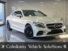 USED 2020 69 MERCEDES-BENZ C CLASS 3.0 C43 V6 AMG (Premium) Coupe 2dr Petrol G-Tronic+ 4MATIC Euro 6 (s/s) (390 ps) ULTRA LOW MILEAGE EXAMPLE IN DESIGNO DIAMOND WHITE COACHWORK WITH CRANBERRY RED LEATHER SPORTS LEATHER