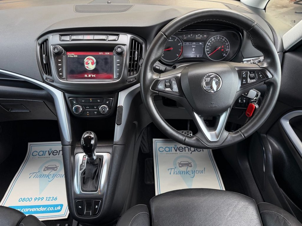USED 2017 17 VAUXHALL ZAFIRA TOURER 1.4i Turbo SRi Nav MPV 5dr Petrol Auto Euro 6 (140 ps) 