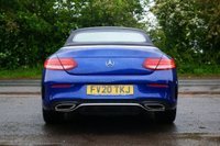 USED 2020 20 MERCEDES-BENZ C-CLASS 1.5 C200 MHEV AMG Line (Premium) Cabriolet 2dr Petrol G-Tronic+ Euro 6 (s/s) (198 ps) BRILLIANT BLUE METALLIC PAINTWORK + AIRSCARF + CARPLAY + VIRTUAL DASH