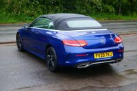 USED 2020 20 MERCEDES-BENZ C-CLASS 1.5 C200 MHEV AMG Line (Premium) Cabriolet 2dr Petrol G-Tronic+ Euro 6 (s/s) (198 ps) BRILLIANT BLUE METALLIC PAINTWORK + AIRSCARF + CARPLAY + VIRTUAL DASH