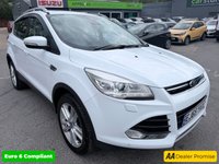 USED 2015 65 FORD KUGA White 1.5T EcoBoost Titanium X SUV, 81,300 miles, Euro 6, ULEZ compliant, Automatic AWD, 8in screen, Sat nav, Panorama roof, 18in alloys, A/C This 2015 Ford Kuga T Titanium X boasts an MOT valid until January 2027, offering excellent peace of mind for the new owner.  This Four Wheel Drive model is powered by an efficient 1.5 litre petrol engine and meets Euro 6 emissions standards.  Inside, you'll find a wealth of features designed for comfort and convenience, including a striking Panorama Roof with a fixed panoramic sunroof, Dual Zone Electronic Automatic Temperature Control for personalised cabin comfort, and Bi-Xenon headlights for