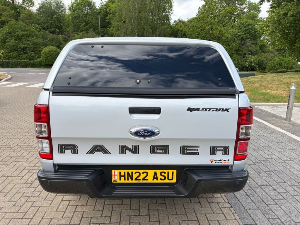 USED 2022 22 FORD RANGER WILDTRAK 2.0EcoBlue 4x4 AUTO S/S *A/C*SATNAV*CAMERA*SENSORS*ALLOYS*HARD TOP*LEATHER SEATS*HEAT PACK*E/P* AUTO-EU6-D/CAV-FULLY LOADED