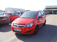 USED 2014 64 VAUXHALL ZAFIRA 1.8 16V Exclusiv MPV 5dr Petrol Manual Euro 5 (120 ps) Budget clearance -  no inspection performed - no warranty provided - not eligible for financing - no part exchange accepted - classified as Trade/DIY clearance sale.