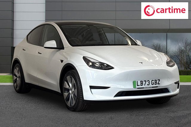 View our Tesla Model Y SUV 5dr Electric Auto RWD (346 ps) Expansive Glass Roof, Heated Seats, Heated Steering Wheel, Touchscreen With Navigation, 19in Alloys