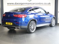 USED 2019 19 MERCEDES-BENZ GLC 2.0 GLC250 AMG Line Coupe 5dr Petrol G-Tronic+ 4MATIC Euro 6 (s/s) (211 ps) HIGH SPECIFICATION 4 WHEEL DRIVE MERCEDES WITH A SUPER PEDIGREE - COMES WITH A FULL MERCEDES MAIN DEALER SERVICE HISTORY + SATELLITE NAVIGATION + REAR VIEW CAMERA + BLUETOOTH CONNECTIVITY INCLUDING MEDIA STREAMING + FRONT AND REAR PARKING SENSORS + ELECTRIC TAILGATE + AUTOMATIC LED HEADLIGHTS + DUAL ZONE CLIMATE CONTROL + AIR CONDITIONING + LED DAY TIME RUNNING LIGHTS + DAB DIGITAL RADIO + SELECTABLE DRIVING MODES + AUTOMATIC WIPERS WITH RAIN SENSORS + SIDE STEPS + LEATHER MULTIFUNCTIONAL STEERI