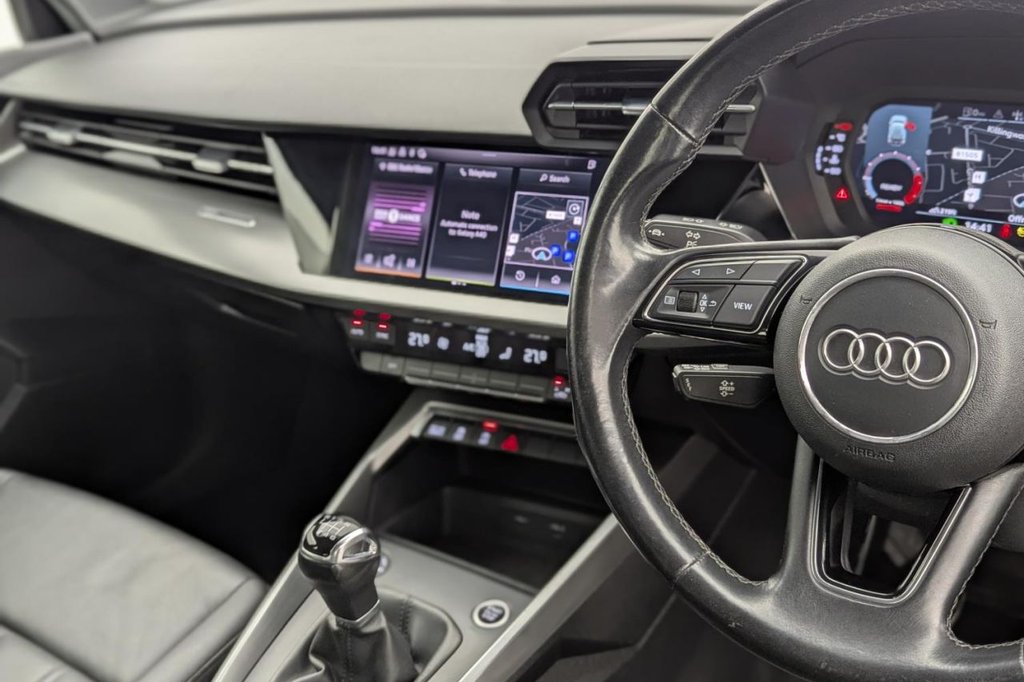 USED 2021 21 AUDI A3 1.5 TFSI 35 Sport Sportback 5dr Petrol Manual Euro 6 (s/s) (150 ps) Car Play, Sat Nav, Cruise