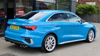 PRE-OWNED 2022 22 AUDI S3 2.0 TFSI Saloon 4dr Petrol S Tronic quattro Euro 6 (s/s) (310 ps) Turbo Blue (575 option), Full Fine Black Nappa Leather S Embossed Sports Seats, Comfort and Sound pack (&pound;995 option), Heated Seats, Satellite Navigation, Brake Callipers in Red With S3 Logo (&pound;290 option), Inlays in Dark Spectrum Aluminium, 3 Spoke Multi Function Steering Wheel, Audi Beam, Auto Dim Rear View Mirror, Audi Drive Select, BAB Radio, Audi Smartphone Interface, Virtual Cockpit, Electric Adjustable heated and Folding Mirrors, Hill Hold Assist, Illuminated Door Sill Trims, Light and Rain