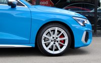 PRE-OWNED 2022 22 AUDI S3 2.0 TFSI Saloon 4dr Petrol S Tronic quattro Euro 6 (s/s) (310 ps) Turbo Blue (575 option), Full Fine Black Nappa Leather S Embossed Sports Seats, Comfort and Sound pack (&pound;995 option), Heated Seats, Satellite Navigation, Brake Callipers in Red With S3 Logo (&pound;290 option), Inlays in Dark Spectrum Aluminium, 3 Spoke Multi Function Steering Wheel, Audi Beam, Auto Dim Rear View Mirror, Audi Drive Select, BAB Radio, Audi Smartphone Interface, Virtual Cockpit, Electric Adjustable heated and Folding Mirrors, Hill Hold Assist, Illuminated Door Sill Trims, Light and Rain