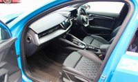 PRE-OWNED 2022 22 AUDI S3 2.0 TFSI Saloon 4dr Petrol S Tronic quattro Euro 6 (s/s) (310 ps) Turbo Blue (575 option), Full Fine Black Nappa Leather S Embossed Sports Seats, Comfort and Sound pack (&pound;995 option), Heated Seats, Satellite Navigation, Brake Callipers in Red With S3 Logo (&pound;290 option), Inlays in Dark Spectrum Aluminium, 3 Spoke Multi Function Steering Wheel, Audi Beam, Auto Dim Rear View Mirror, Audi Drive Select, BAB Radio, Audi Smartphone Interface, Virtual Cockpit, Electric Adjustable heated and Folding Mirrors, Hill Hold Assist, Illuminated Door Sill Trims, Light and Rain