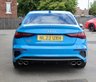 USED 2022 22 AUDI S3 2.0 TFSI Saloon 4dr Petrol S Tronic quattro Euro 6 (s/s) (310 ps) Turbo Blue (575 option), Full Fine Black Nappa Leather S Embossed Sports Seats, Comfort and Sound pack (&pound;995 option), Heated Seats, Satellite Navigation, Brake Callipers in Red With S3 Logo (&pound;290 option), Inlays in Dark Spectrum Aluminium, 3 Spoke Multi Function Steering Wheel, Audi Beam, Auto Dim Rear View Mirror, Audi Drive Select, BAB Radio, Audi Smartphone Interface, Virtual Cockpit, Electric Adjustable heated and Folding Mirrors, Hill Hold Assist, Illuminated Door Sill Trims, Light and Rain