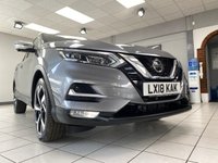 USED 2018 18 NISSAN QASHQAI 1.6 dCi Tekna+ SUV 5dr Diesel XTRON Euro 6 (s/s) (130 ps) GUN METALLIC GREY / BLACK NAPPA LEATHER TRIM / PANORAMIC ROOF / DUAL ZONE CLIMATE / ELECTRIC WINDOWS / POWERFOLD MIRRORS / AUTO LIGHTS / WIPERS / CRUISE CONTROL / SPEED LIMITER / LANE ASSIST / SATNAV / DAB FM AM CD TUNER / BLUETOOTH / 360 DEGREE CAMERAS / FRONT & REAR SENSORS / PRIVACY GLASS / 19"ALLOYS / ROOF RAILS / SERVICE HISTORY