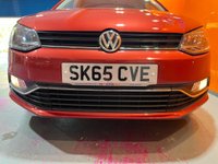 USED 2015 65 VOLKSWAGEN POLO 1.2 TSI BlueMotion Tech SE Hatchback 5dr Petrol Manual Euro 6 (s/s) (90 ps) Carmen Red. Parking Pack.