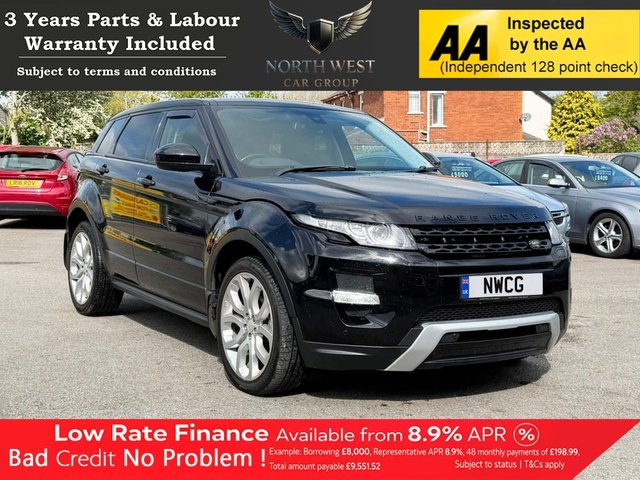 View our Land Rover Range Rover Evoque 2.2 SD4 Dynamic SUV 5dr Diesel Auto 4WD Euro 5 (s/s) (190 ps) ***DRIVE AWAY TODAY*** NATIONWIDE PARTS & LABOUR WARRANTY INCLUDED + 12 MONTHS AA BREAKDOWN FREE