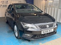 USED 2018 68 SEAT LEON 1.5 TSI EVO XCELLENCE Hatchback 5dr Petrol Manual Euro 6 (s/s) (130 ps)+1 FORMER KEEPER+HISTORY+ALLOYS+FULL LEATHER HEATED SEATS+CLIMATE+PARK CONTROL+BLUETOOTH+MEDIA+NAV+ 1 FORMER KEEPER+HISTORY+ALLOYS+FULL LEATHER HEATED SEATS+CLIMATE+PARK CONTROL+BLUETOOTH+MEDIA+NAV+HPI CLEAR