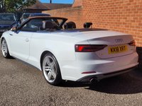 USED 2018 18 AUDI A5 CABRIOLET 2.0 TFSI S line Convertible 2dr Petrol S Tronic Euro 6 (s/s) (190 ps) SAT NAV - HEATED LEATHER