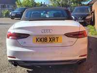 USED 2018 18 AUDI A5 CABRIOLET 2.0 TFSI S line Convertible 2dr Petrol S Tronic Euro 6 (s/s) (190 ps) SAT NAV - HEATED LEATHER