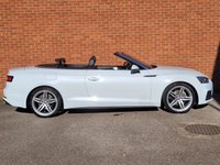 USED 2018 18 AUDI A5 CABRIOLET 2.0 TFSI S line Convertible 2dr Petrol S Tronic Euro 6 (s/s) (190 ps) SAT NAV - HEATED LEATHER