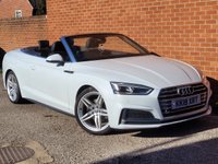 USED 2018 18 AUDI A5 CABRIOLET 2.0 TFSI S line Convertible 2dr Petrol S Tronic Euro 6 (s/s) (190 ps) SAT NAV - HEATED LEATHER