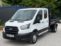 USED 2022 22 FORD TRANSIT 2.0 350 EcoBlue Leader Tipper Double Cab 4dr Diesel Manual RWD L3 Euro 6 (s/s) (130 ps) **FSH*1 OWNER*TIPPER*7 SEATS**