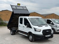 USED 2022 22 FORD TRANSIT 2.0 350 EcoBlue Leader Tipper Double Cab 4dr Diesel Manual RWD L3 Euro 6 (s/s) (130 ps) **FSH*1 OWNER*TIPPER*7 SEATS**