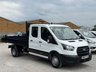 USED 2022 22 FORD TRANSIT 2.0 350 EcoBlue Leader Tipper Double Cab 4dr Diesel Manual RWD L3 Euro 6 (s/s) (130 ps) **FSH*1 OWNER*TIPPER*7 SEATS**
